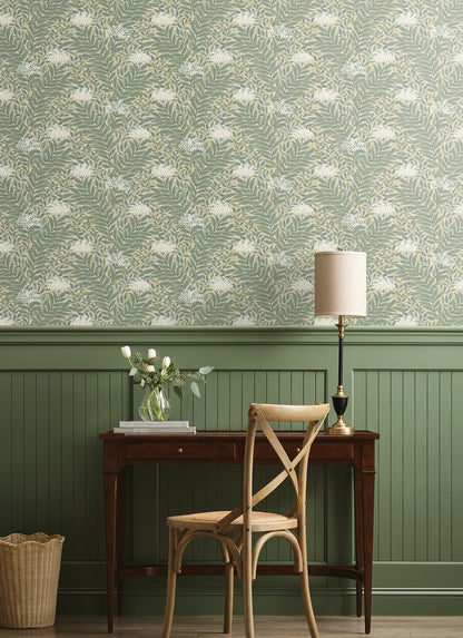 York Wallcoverings Rifle Paper Co. 3rd Edition Florals Highgrove Traditional Greens   - RF7502