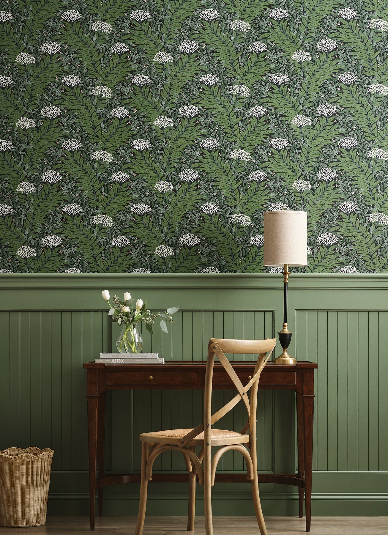 York Wallcoverings Rifle Paper Co. 3rd Edition Florals Highgrove Traditional Greens   - RF7504