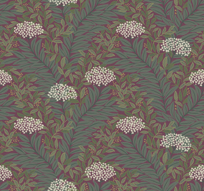 York Wallcoverings Rifle Paper Co. 3rd Edition Florals Highgrove Traditional Purples   - RF7506