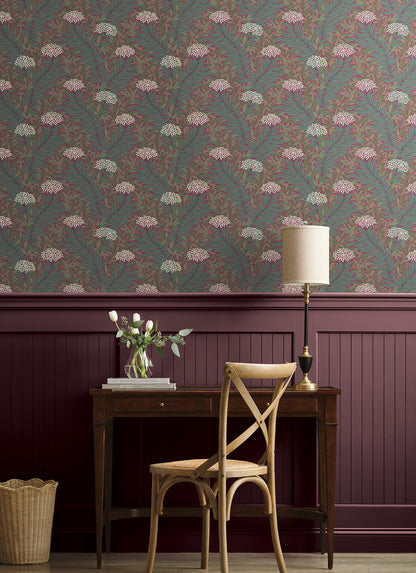York Wallcoverings Rifle Paper Co. 3rd Edition Florals Highgrove Traditional Purples   - RF7506