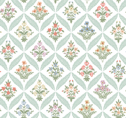 York Wallcoverings Rifle Paper Co. 3rd Edition Florals Estee Garden Pastel Multi   - RF7512