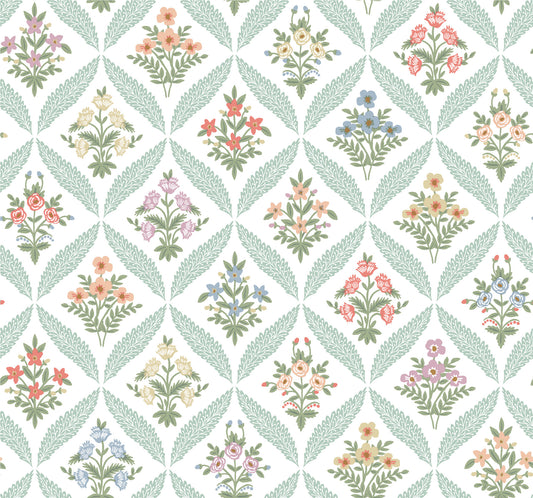 York Wallcoverings Rifle Paper Co. 3rd Edition Florals Estee Garden Pastel Multi   - RF7512