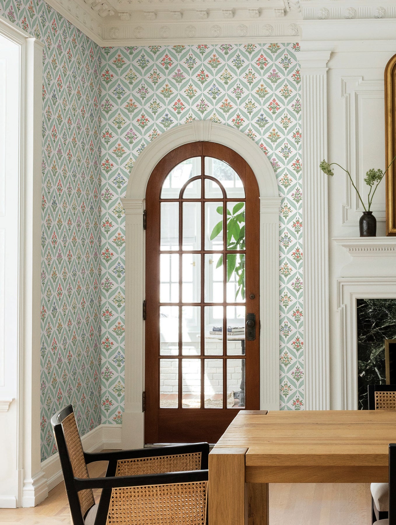 York Wallcoverings Rifle Paper Co. 3rd Edition Estee Garden Pastel Wallpaper Farmhouse Florals Greens   - RF7512