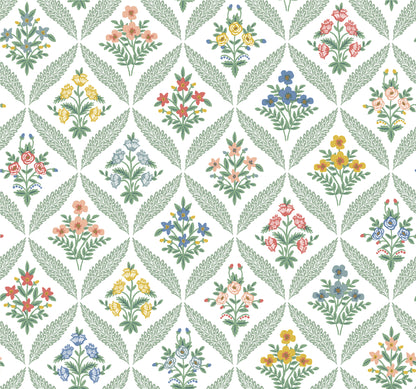 York Wallcoverings Rifle Paper Co. 3rd Edition Florals Estee Garden Sage  - RF7513