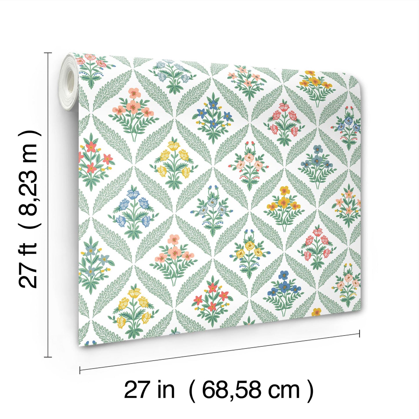 York Wallcoverings Rifle Paper Co. 3rd Edition Florals Estee Garden Sage  - RF7513