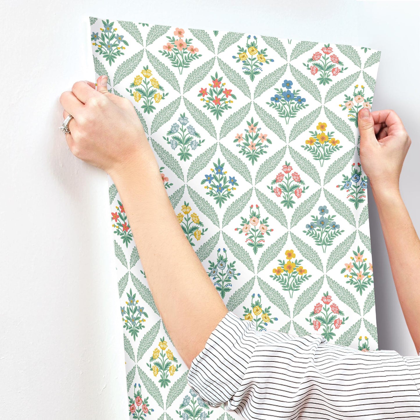 York Wallcoverings Rifle Paper Co. 3rd Edition Florals Estee Garden Sage  - RF7513