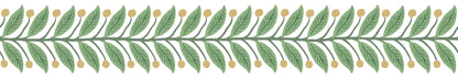 York Wallcoverings Rifle Paper Co. 3rd Edition Green Garden Wallpaper Trim Transitional Botanical Greens   - RF7531B