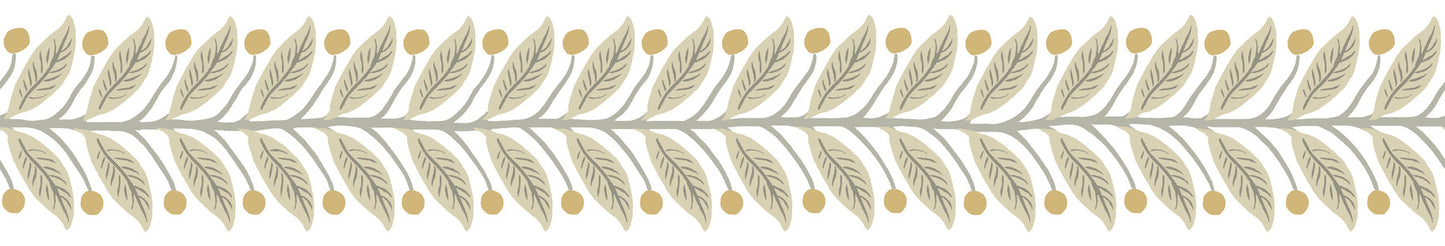 York Wallcoverings Rifle Paper Co. 3rd Edition Linen Garden Wallpaper Trim Transitional Botanical Yellows   - RF7532B