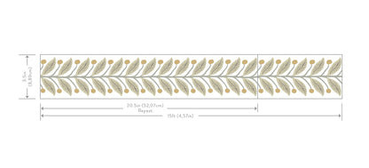 York Wallcoverings Rifle Paper Co. 3rd Edition Linen Garden Wallpaper Trim Transitional Botanical Yellows   - RF7532B