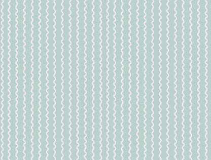 York Wallcoverings Rifle Paper Co. 3rd Edition Rickrack Light Blue Wallpaper Transitional Stripes Blues   - RF7552