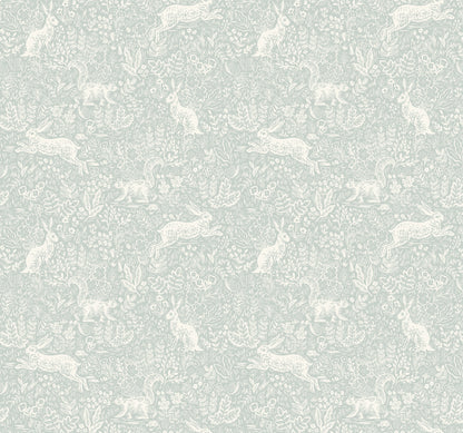 York Wallcoverings Rifle Paper Co. Fable Mineral Wallpaper  Animals Greys   - RI5101