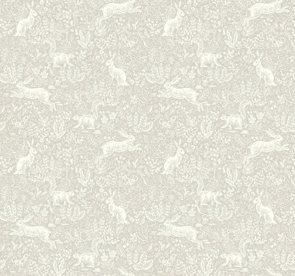 York Wallcoverings Rifle Paper Co. Fable Linen Wallpaper  Animals Neutrals   - RI5102