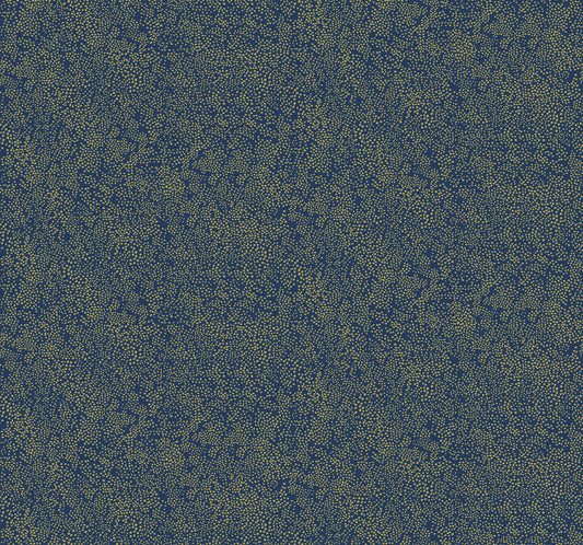 York Wallcoverings Rifle Paper Co. Champagne Dots Gold and Navy Wallpaper  Small Prints Neutrals   - RI5113