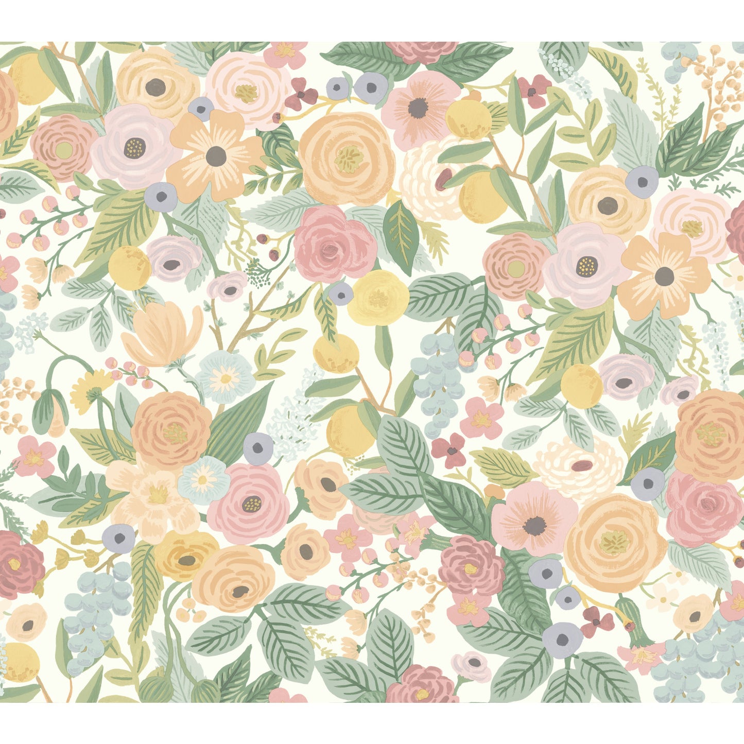 York Wallcoverings Rifle Paper Co. Garden Party Pastel Wallpaper  Bohemian Pastels   - RI5118