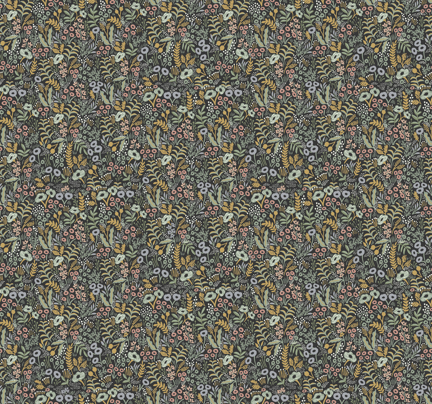 York Wallcoverings Rifle Paper Co. Tapestry Black Wallpaper  Botanical Blacks   - RI5124
