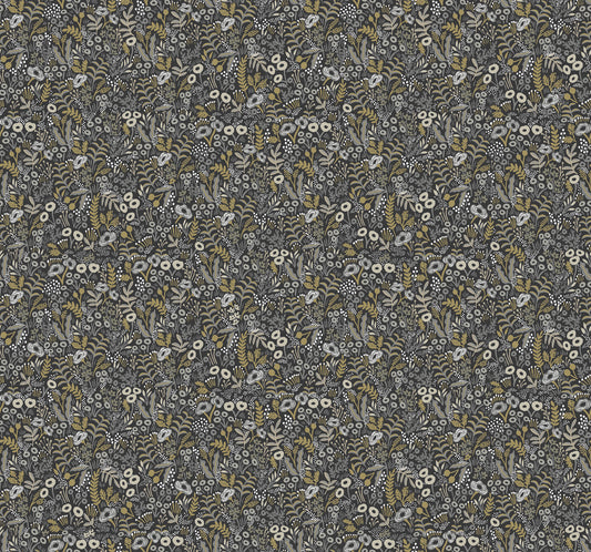 York Wallcoverings Rifle Paper Co. Tapestry Black and Beige Wallpaper  Botanical Blacks   - RI5125