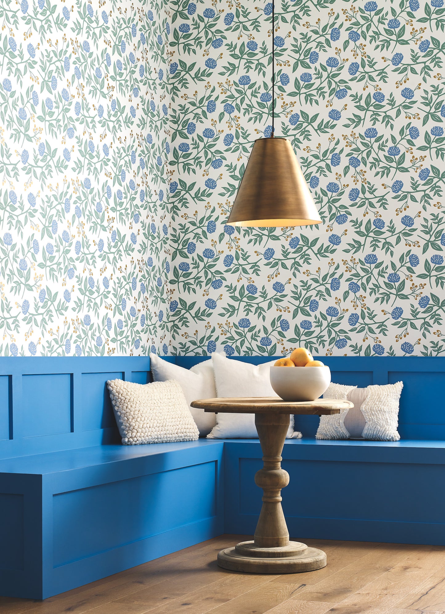 York Wallcoverings Rifle Paper Co. Peonies Periwinkle and Sage Wallpaper  Botanical Multicolor   - RI5148