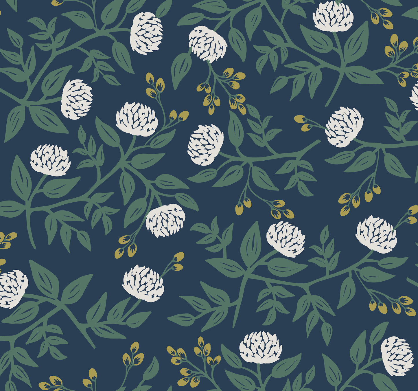York Wallcoverings Rifle Paper Co. Peonies Navy Wallpaper  Botanical Blues   - RI5149