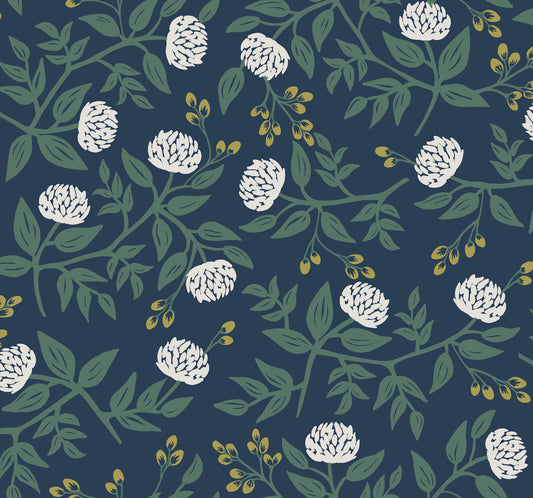York Wallcoverings Rifle Paper Co. Peonies Navy Wallpaper  Botanical Blues   - RI5149