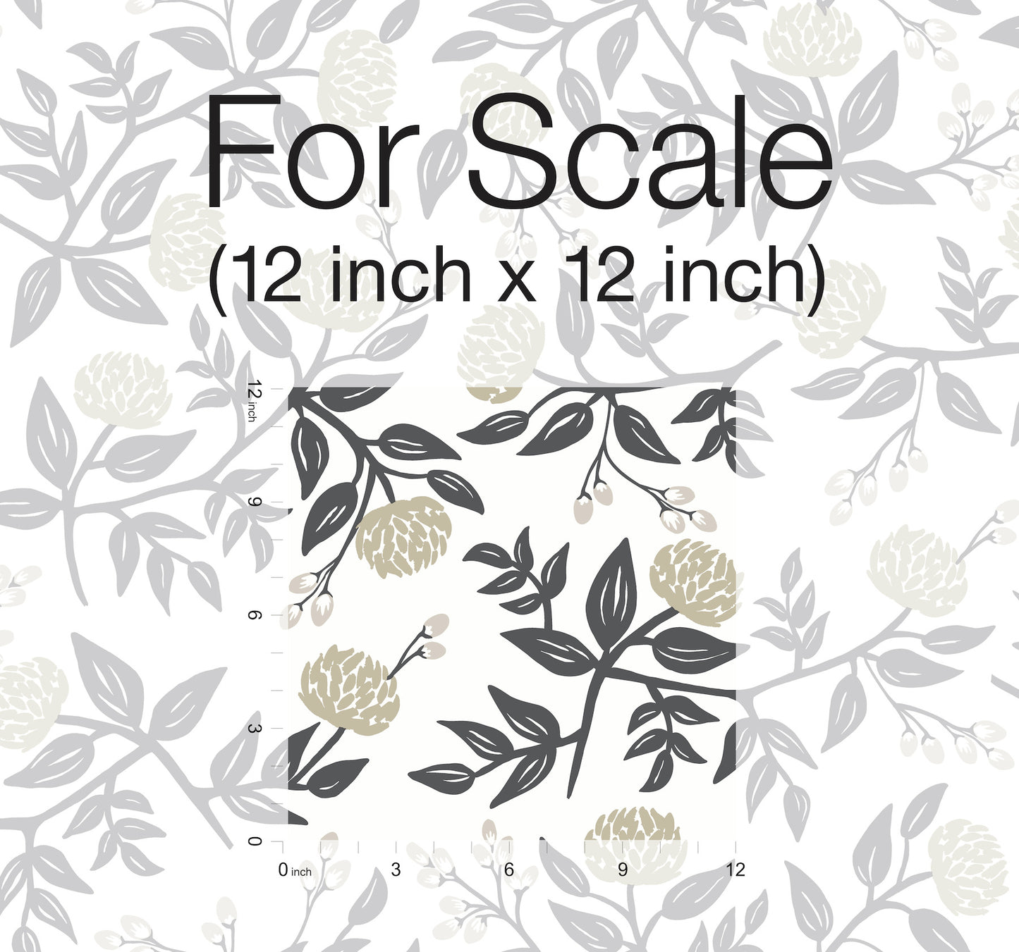 York Wallcoverings York Wallcoverings Rifle Paper Co. Peonies White & Black Wallpaper Botanical Botanical White & Black   - RI5150