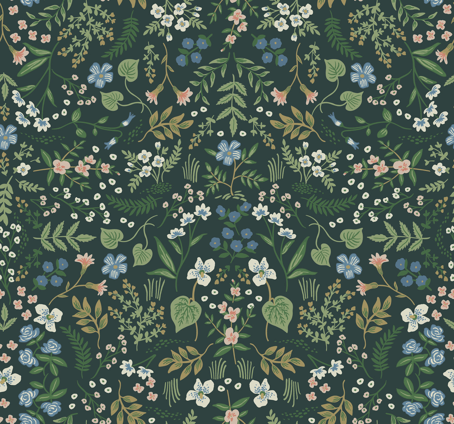York Wallcoverings Rifle Paper Co. Wildwood Hunter Green Wallpaper  Botanical Greens   - RI5156