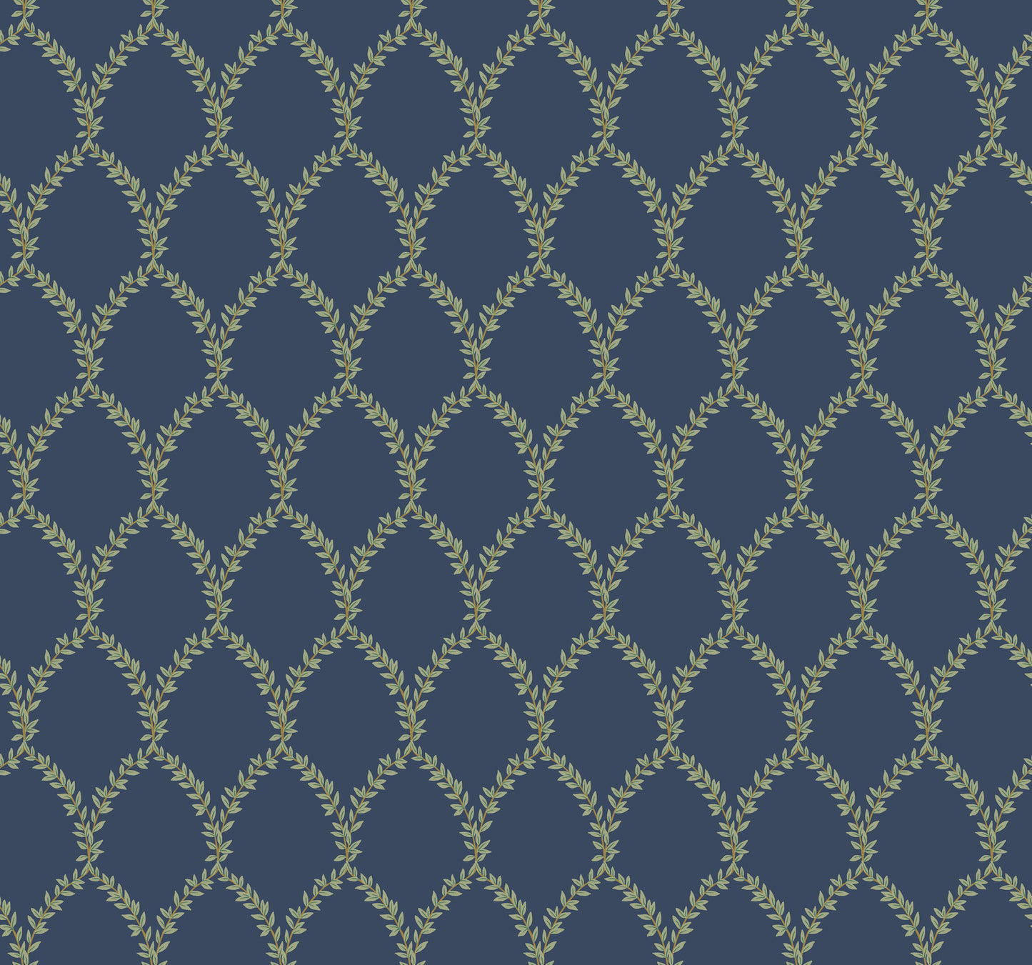 York Wallcoverings Grasscloth II Laurel Navy Wallpaper  Botanical Blues   - RI5179