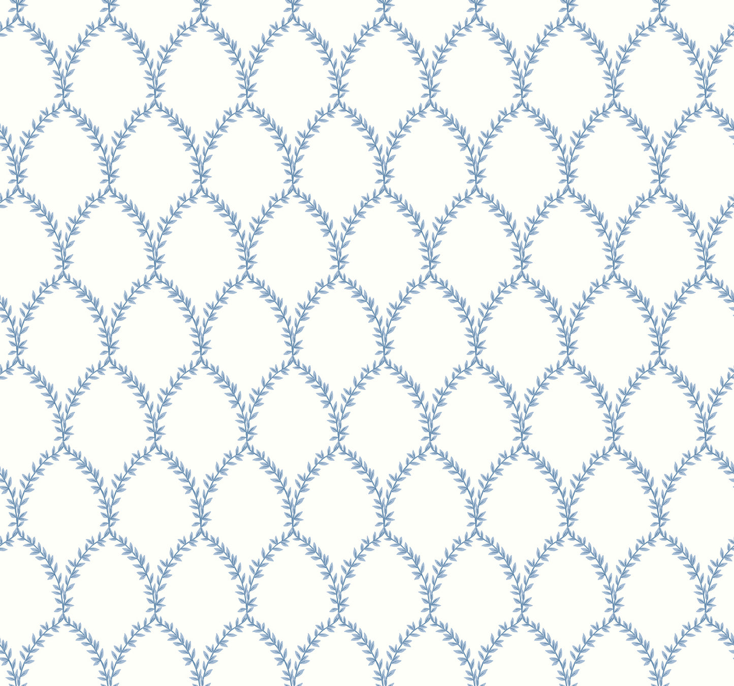 York Wallcoverings Rifle Paper Co. Laurel Blue and White Wallpaper  Botanical Blues   - RI5180