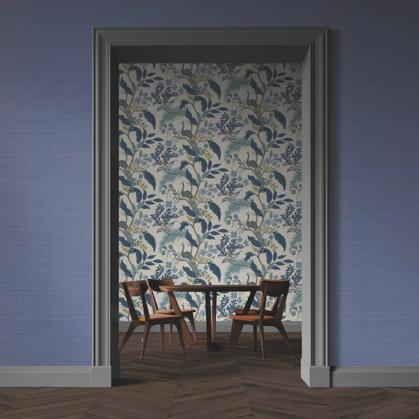 York Wallcoverings Grasscloth II Palette Blue Wallpaper  Weaves Blues   - RI5184