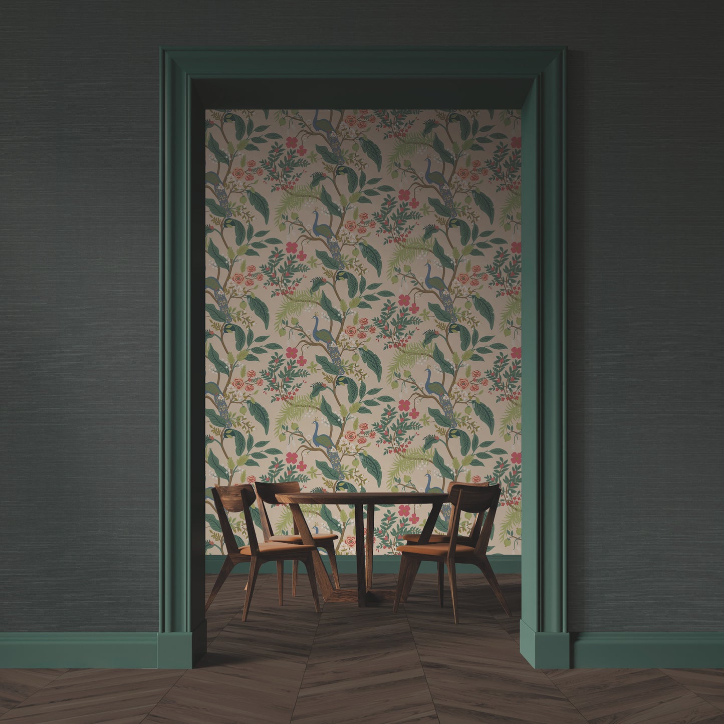 York Wallcoverings Grasscloth II Palette Hunter Green Wallpaper Weaves Weaves Hunter Green   - RI5187