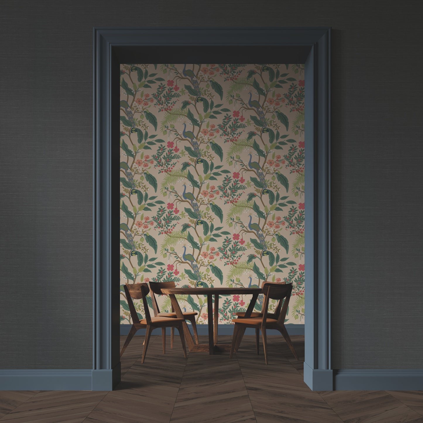 York Wallcoverings Rifle Paper Co. 3rd Edition Palette Navy Wallpaper  Weaves Blues   - RI5188