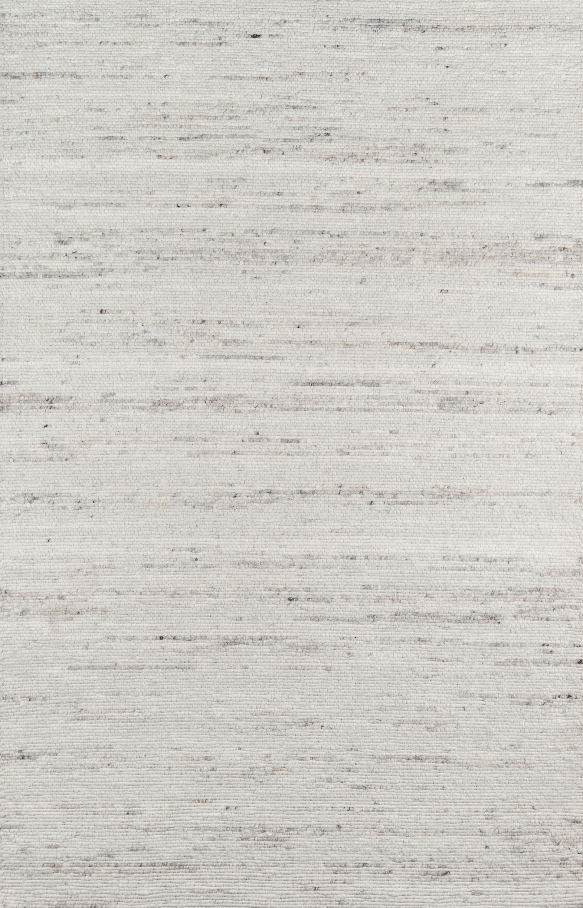 Ivory-gray woven rug with subtle horizontal texture; modern, neutral decor.