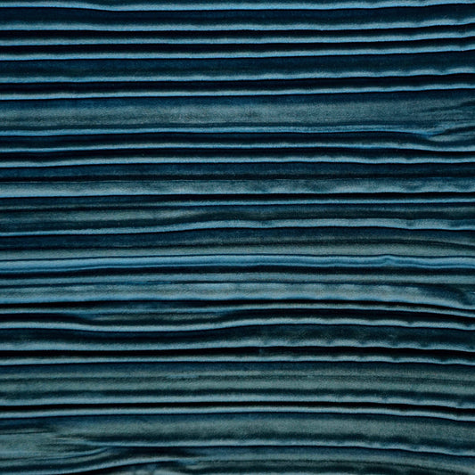 JF Fabrics JF Studio RICKI 77 Fabric Pleated Teal, Green, Blue  Velvet - 9016877 SJ102