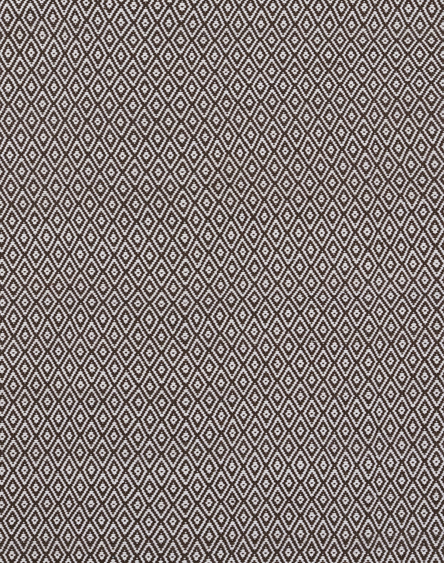 Brown and beige diamond lattice woven pattern; close-up texture for rug.