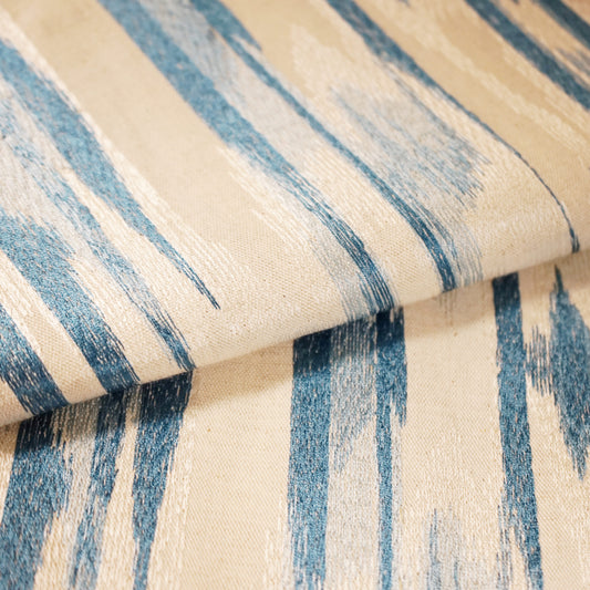 JF Fabrics JF Studio RIVER 64 Fabric Transitional,Contemporary Blue,Creme,Beige,Offwhite  Embroidery,Linen - 5500464 SJ101