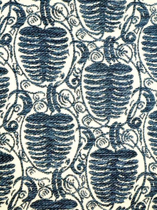 SCALAMANDRE OUTLET  FABRIC VENETO PINE  FABRIC BLUE   - RL 00019519