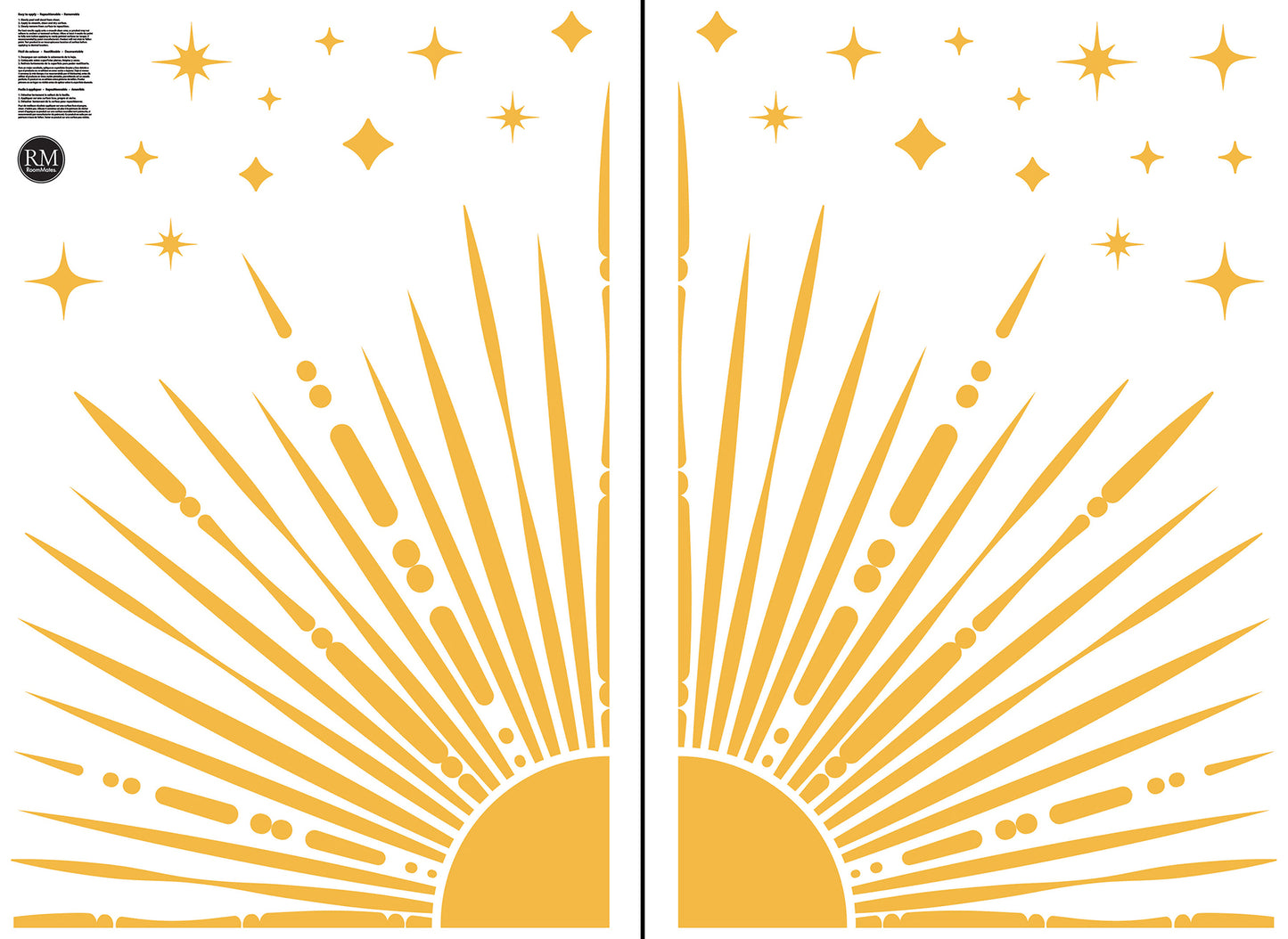 York Wallcoverings RoomMates Sunrise Wall Decals Bohemian Graphics Yellows  Wallpaper - RMDL5542
