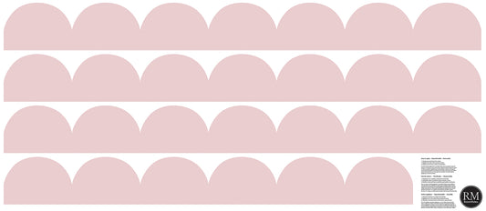 York Wallcoverings RoomMates Pink Peel and Stick Scallop Border Decal Modern Graphics Pinks  Wallpaper - RMDM5543
