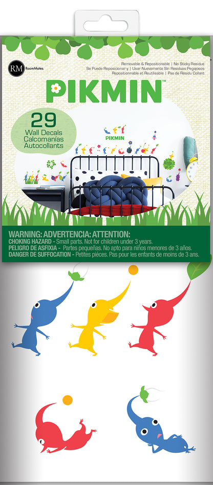 York Wallcoverings RoomMates Nintendo Pikmin Characters Wall Decals Graphics Kids Green  Current Peel & Stick - RMDS5563