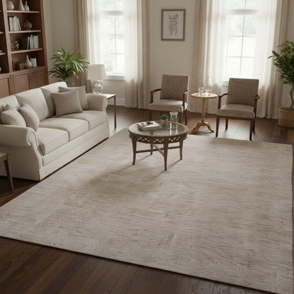 Transitional rug, 10' x 14'.