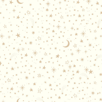 York Wallcoverings RoomMates Twinkle Little Star Gold Gold Peel and Stick Wallpaper Kids Ocean Yellows  Wallpaper - RMK10850WP