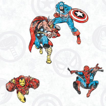 York Wallcoverings RoomMates Avengers Classic Red Peel and Stick Wallpaper Kids Licensed Reds  Wallpaper - RMK11167RL
