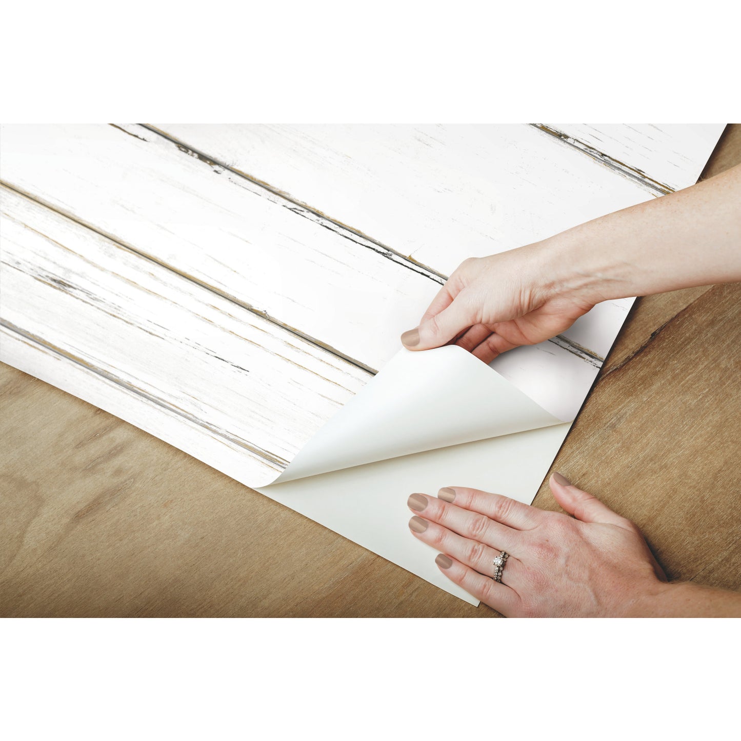 York Wallcoverings RoomMates Shiplap White Peel and Stick Wallpaper Farmhouse Global Whites and Off-Whites  Wallpaper - RMK11240WP