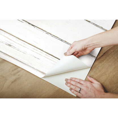 York Wallcoverings RoomMates Shiplap White Peel and Stick Wallpaper Farmhouse Global Whites and Off-Whites  Wallpaper - RMK11240WP