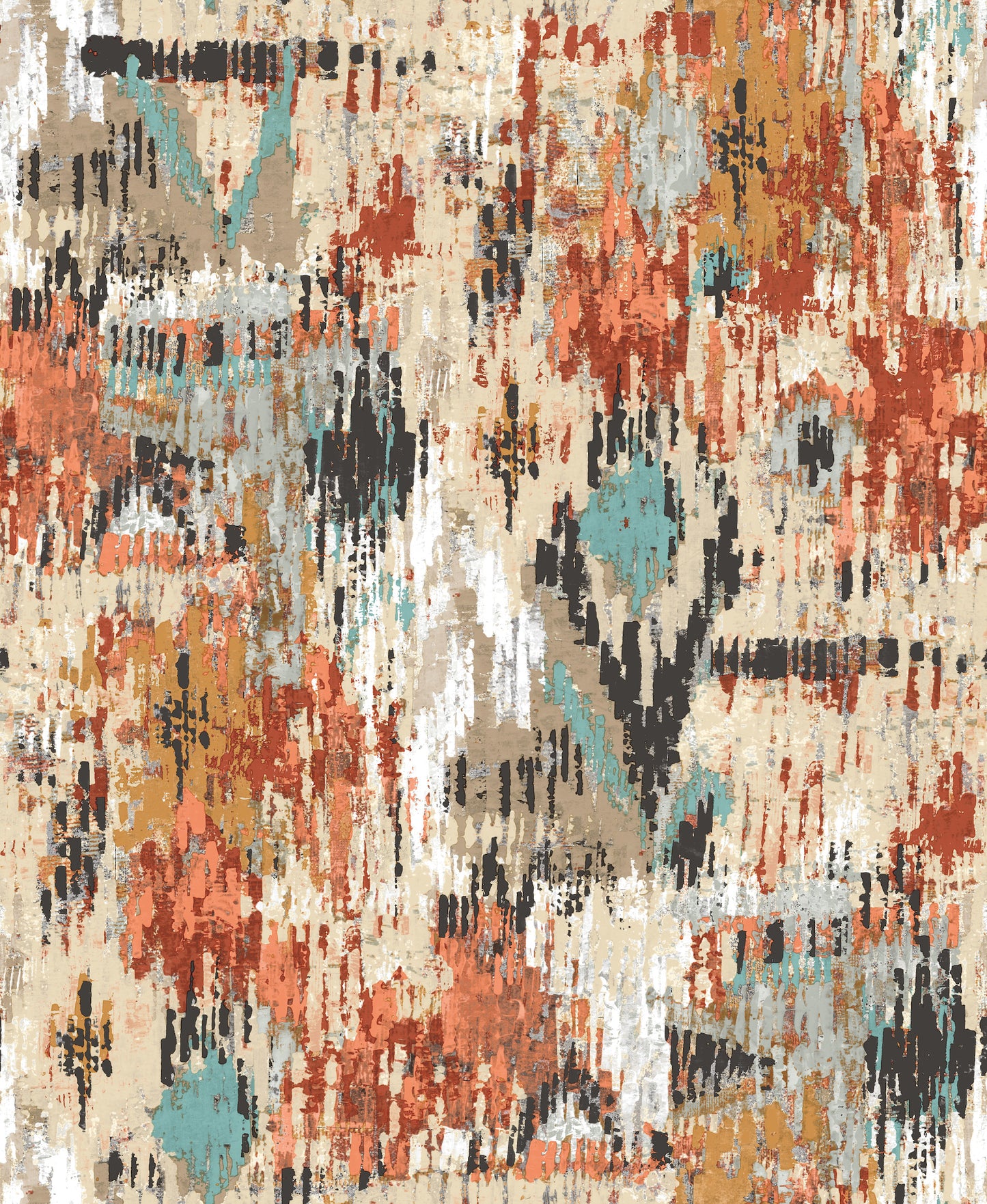 York Wallcoverings RoomMates Aztec Orange Peel and Stick Wallpaper Transitional Abstract Oranges  Wallpaper - RMK11247RL