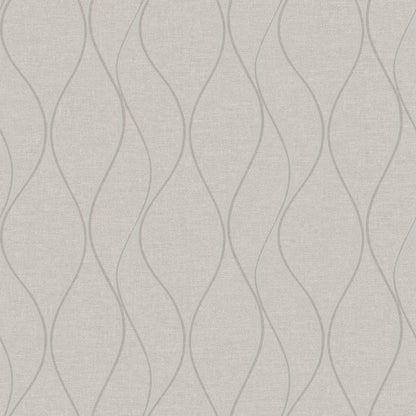 York Wallcoverings RoomMates Wave Ogee Beige Peel and Stick Wallpaper Glam Global Neutrals  Wallpaper - RMK11292WP