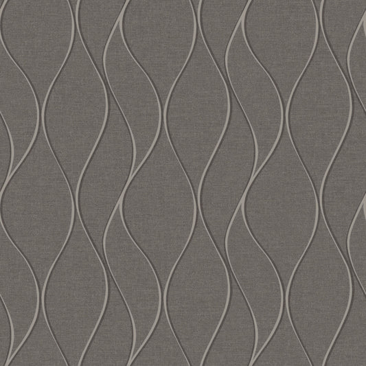 York Wallcoverings RoomMates Wave Ogee Grey Peel and Stick Wallpaper Glam Global Greys  Wallpaper - RMK11294WP