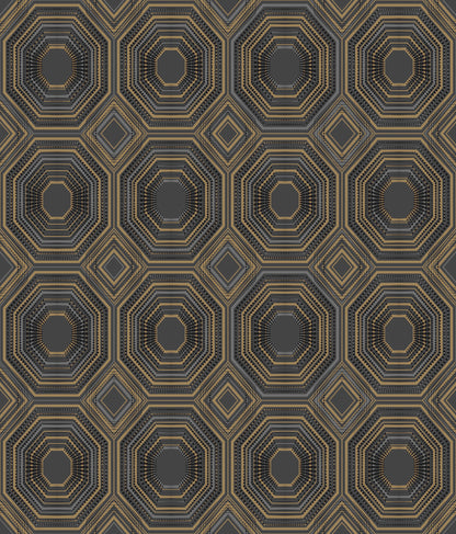 York Wallcoverings RoomMates Bees Knees Black Peel and Stick Wallpaper Traditional Global Blacks  Wallpaper - RMK11324WP