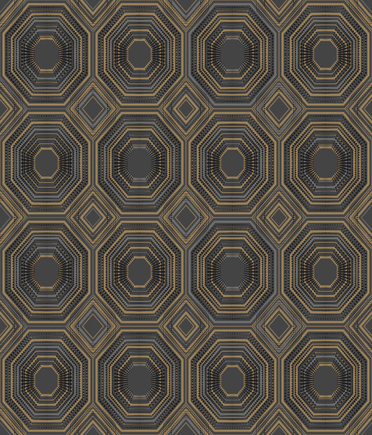 York Wallcoverings RoomMates Bees Knees Black Peel and Stick Wallpaper Traditional Global Blacks  Wallpaper - RMK11324WP