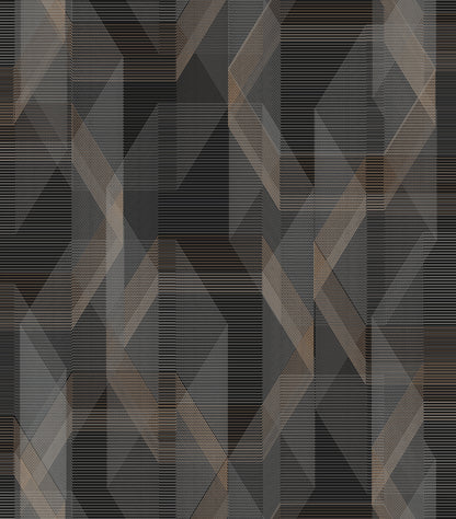 York Wallcoverings RoomMates Debonair Geometric Black Peel and Stick Wallpaper Modern Global Blacks  Wallpaper - RMK11349RL