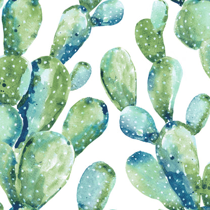 York Wallcoverings RoomMates Prickly Pear Cactus Blue Peel and Stick Wallpaper Modern Botanical Blues  Wallpaper - RMK11351WP
